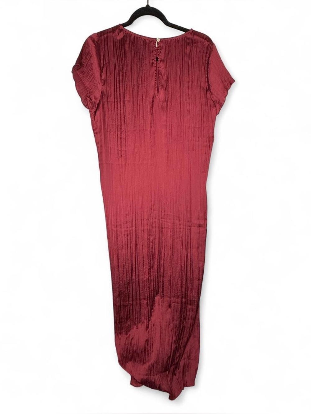 NWOT Madewell Burgundy Plissé Maxi Dress Size Medium Goth Regency Romantic Fairy - Picture 3 of 8